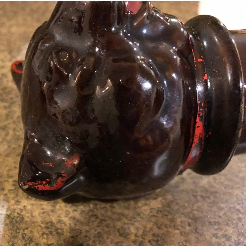 Redware Batlin Bear Teapot Creamer Vintage Kitsch 50s Novelty Farmhouse Eclectic